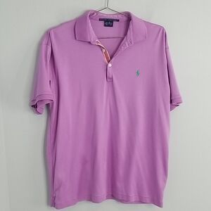 Ralph Lauren Golf polo shirt purple short sleeves size Medium